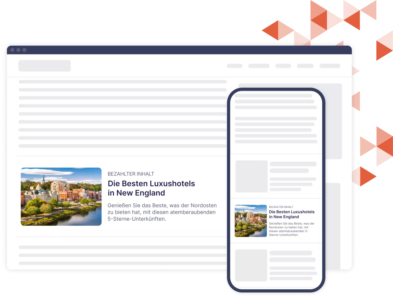 Mockups Native Anzeigen für Web und Mobilgeräte