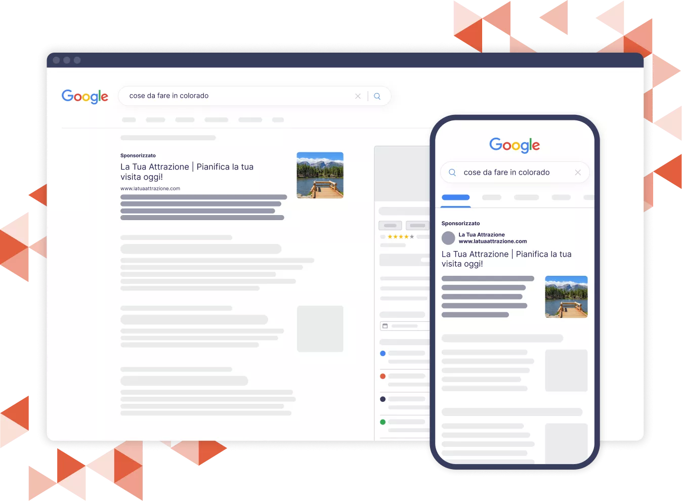 Prototipi web e mobili di annunci SEM