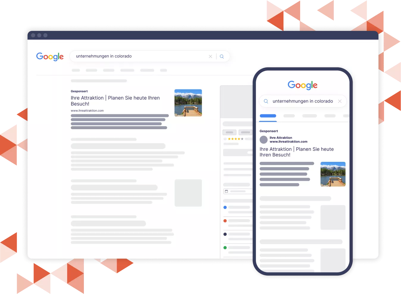 Web- und Mobilmodelle von SEM-Anzeigen