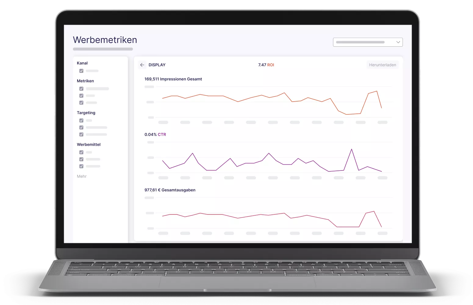 Laptop mit Sojerns Plattform