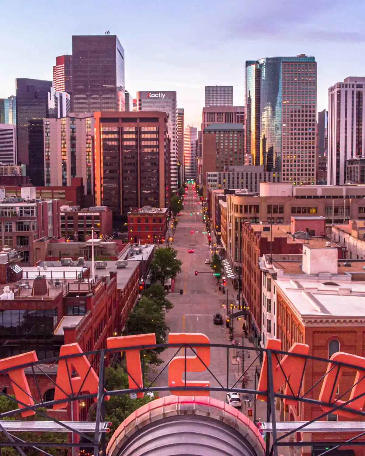 View from above Union Station in Denver, Colorado
