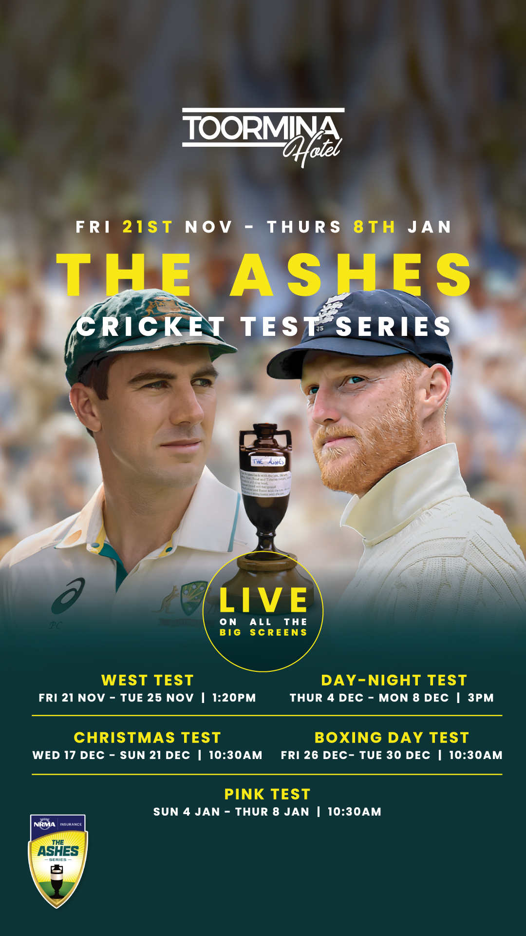 Men's Ashes Cricket Test Series