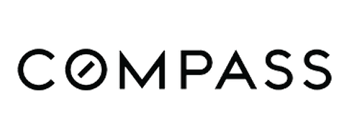 Compass company logo in black text with stylized letter O featuring a diagonal line.