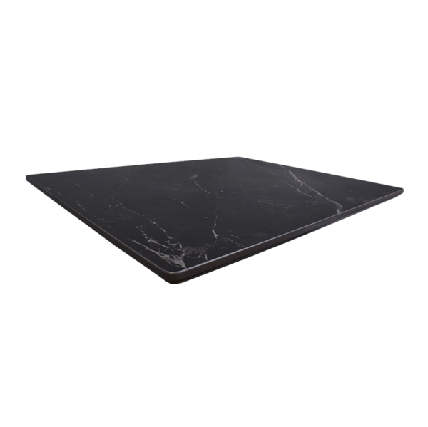 Sintered Black Stone Table Top Black Edge