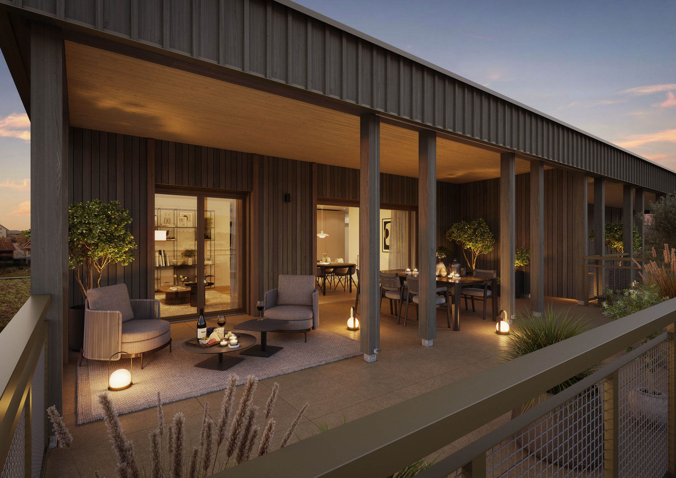 Terrasse, Wohnung E22