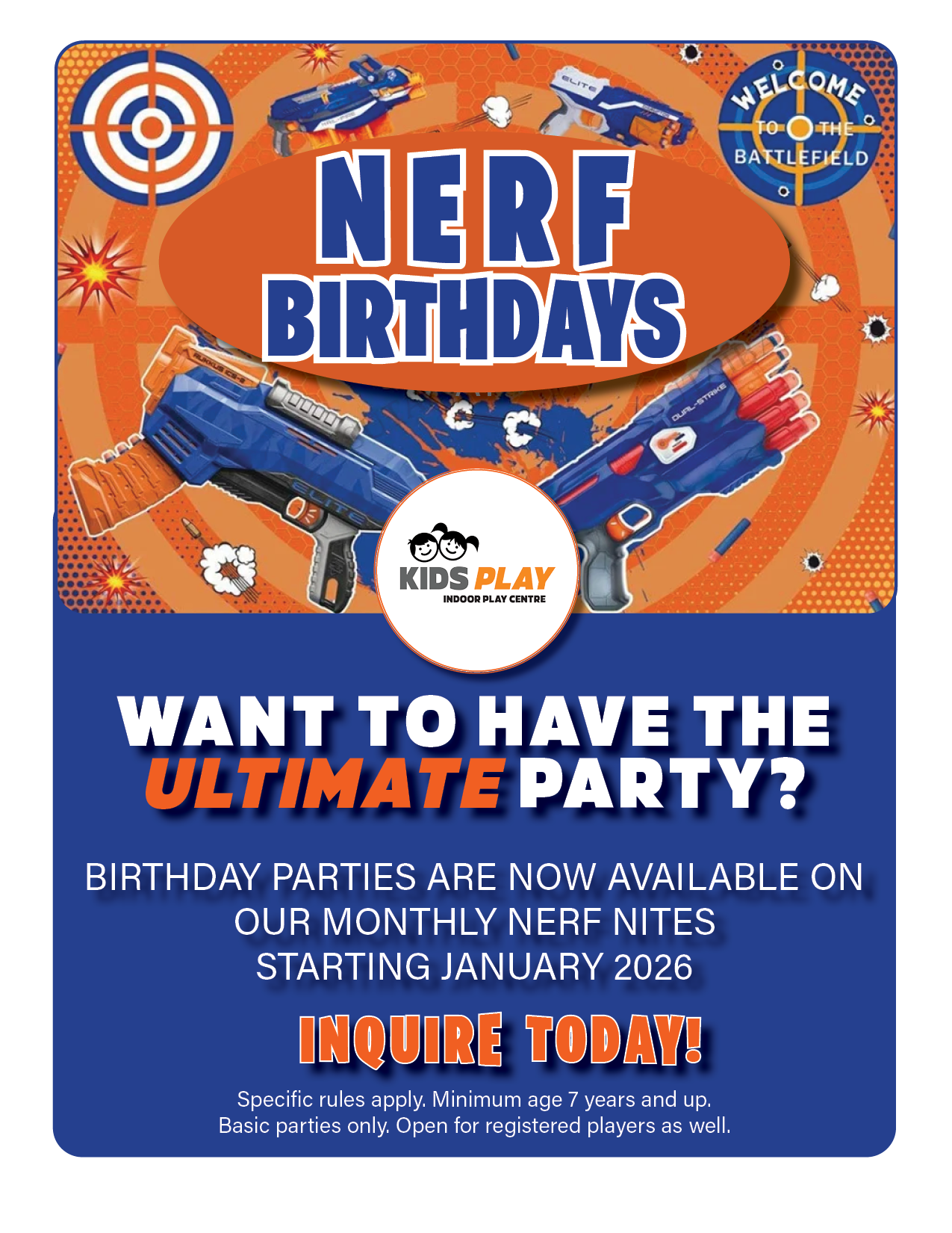 NERF NITE BIRTHDAYS!