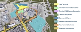 Project map of San Antonio airport scheme (Image courtesy San Antonio International Airport)