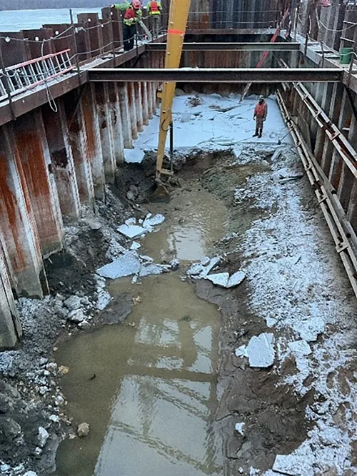 Pier 1 cofferdam clean up ...
