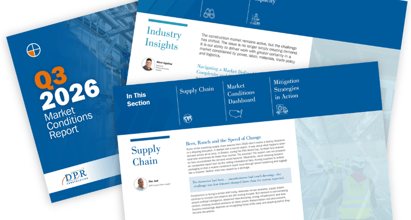 Construction Design Risk DPR Q3 2026 Report Highlights Construction Market Risks