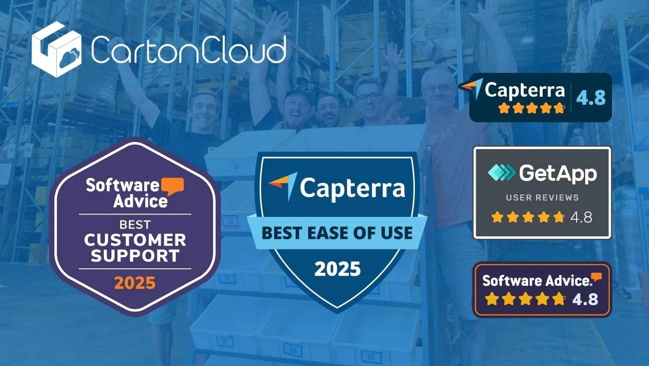 CartonCloud WMS + TMS Software Best Customer Support Best Ease of Use 2025