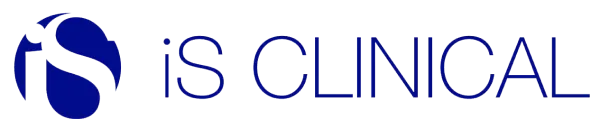 iS CLINICAL brand logo with stylized blue circular icon and text