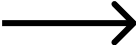 Black arrow pointing right with a thin vertical line through its middle on a white background.