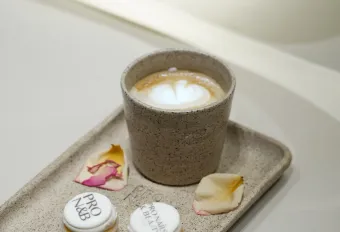 A hot cup of coffee