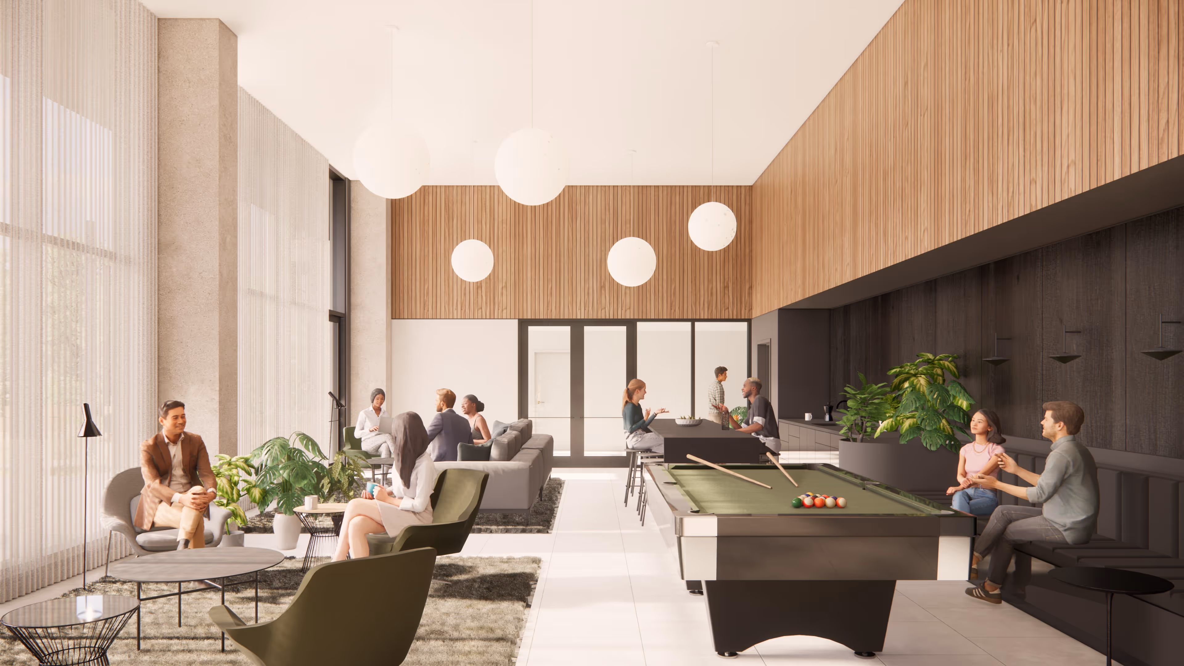 Rendu 3d de la piscine du bloc Terrebonne