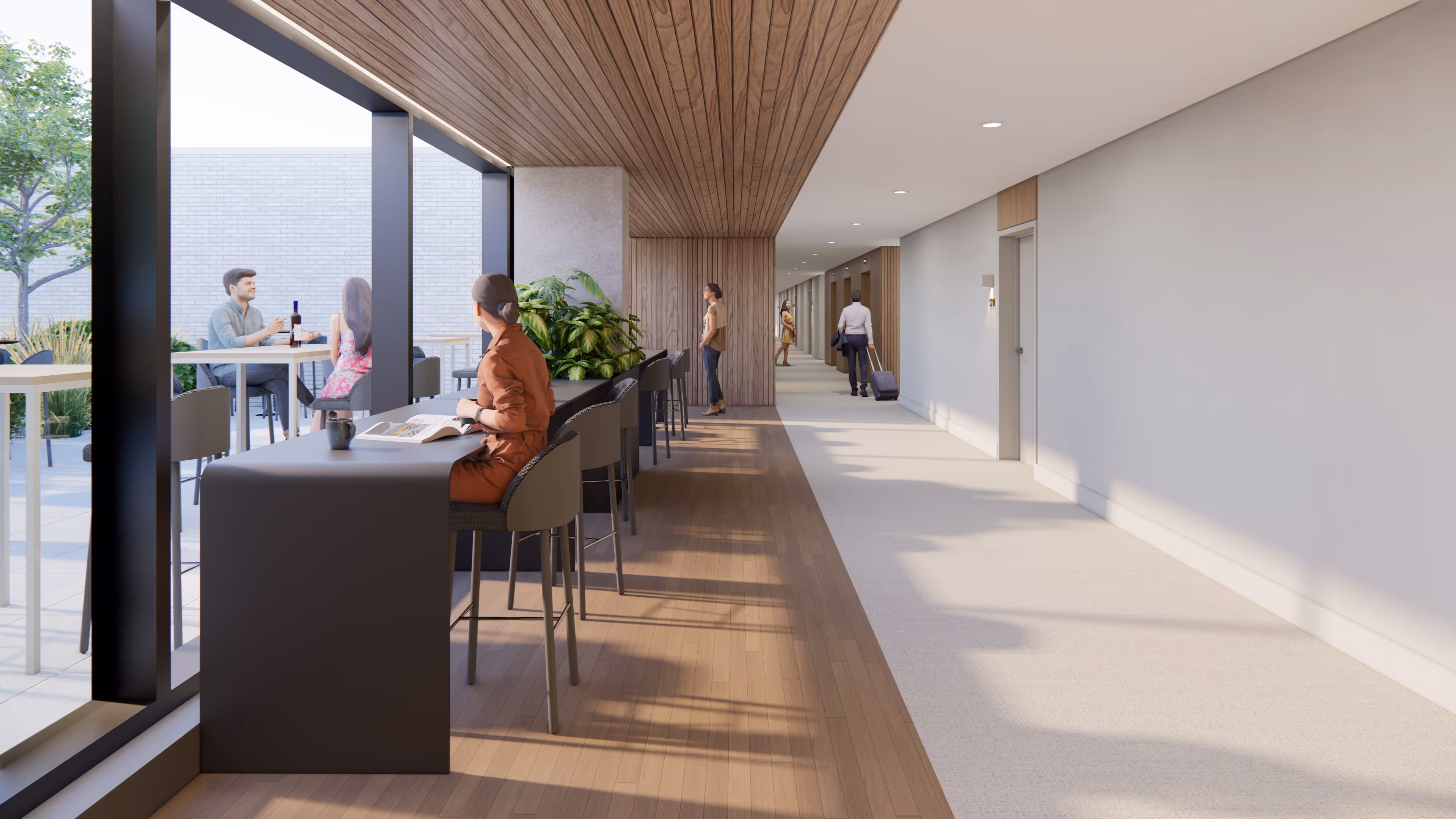 rendu 3d du salon dans le bloc Terrebonne