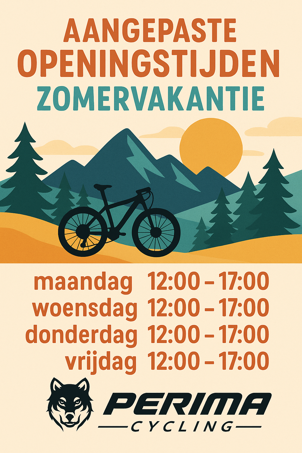 Zomer openeningstijden 2025