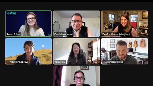 Image of employees on a zoom call