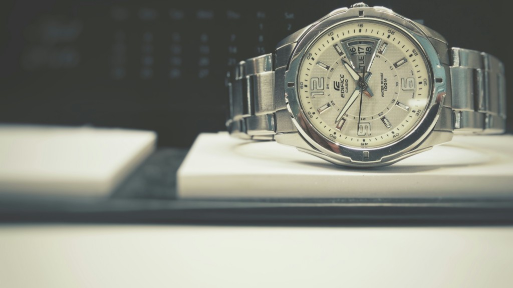 A watch set on a table.