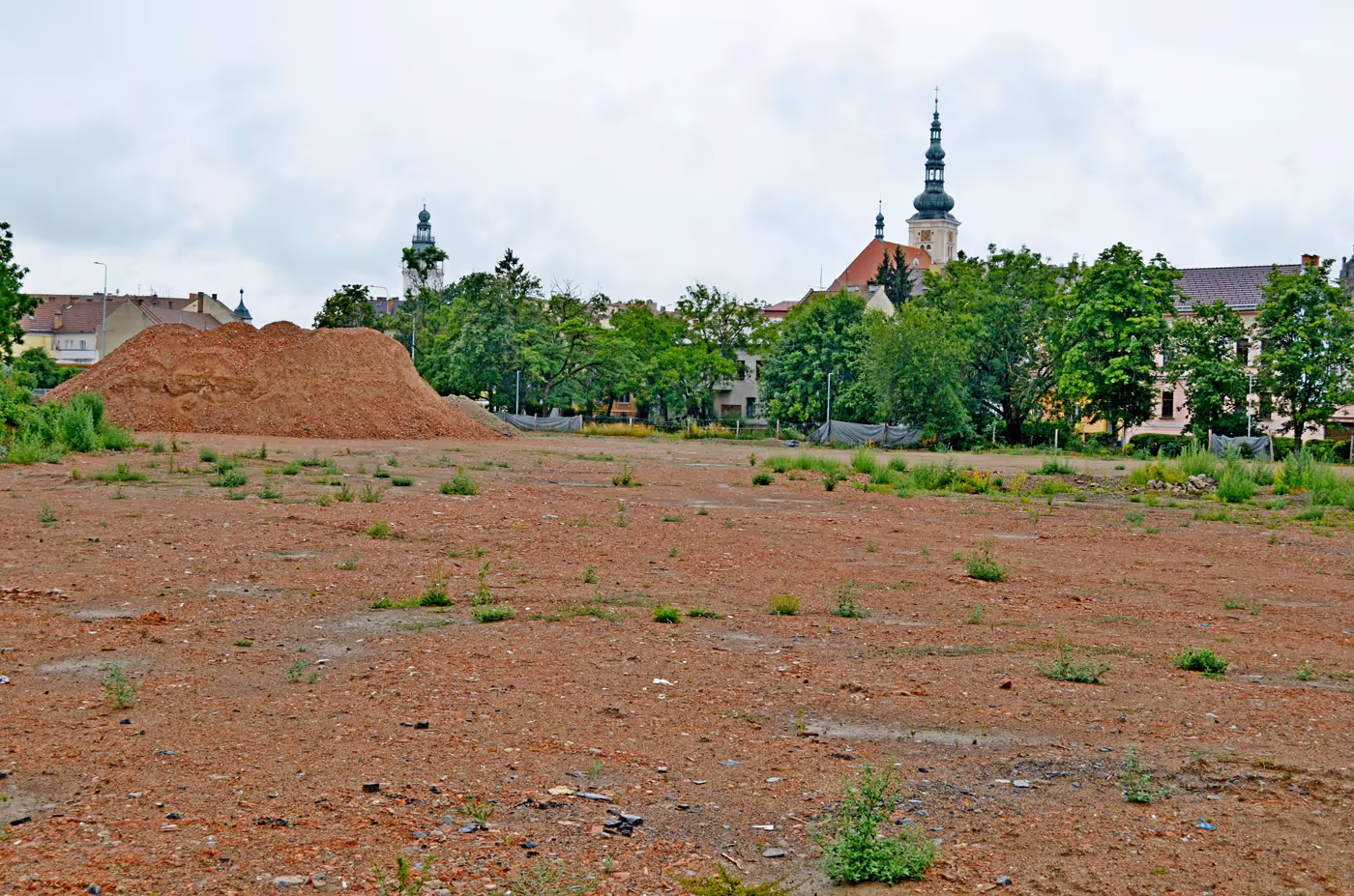 Pohled na plochu pozemku