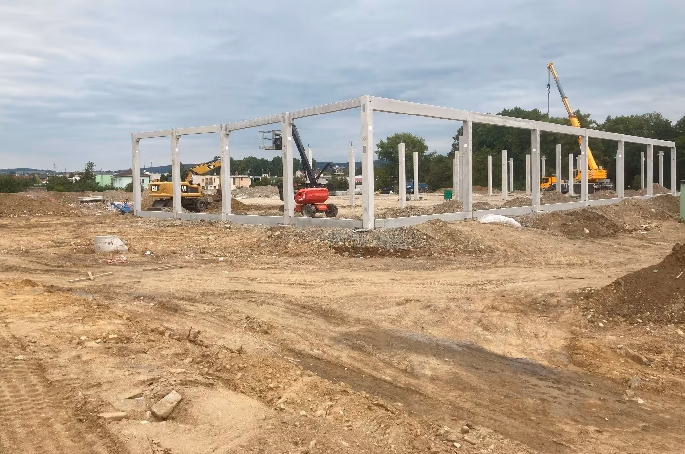 Stavba obchodního areálu v Dědicích