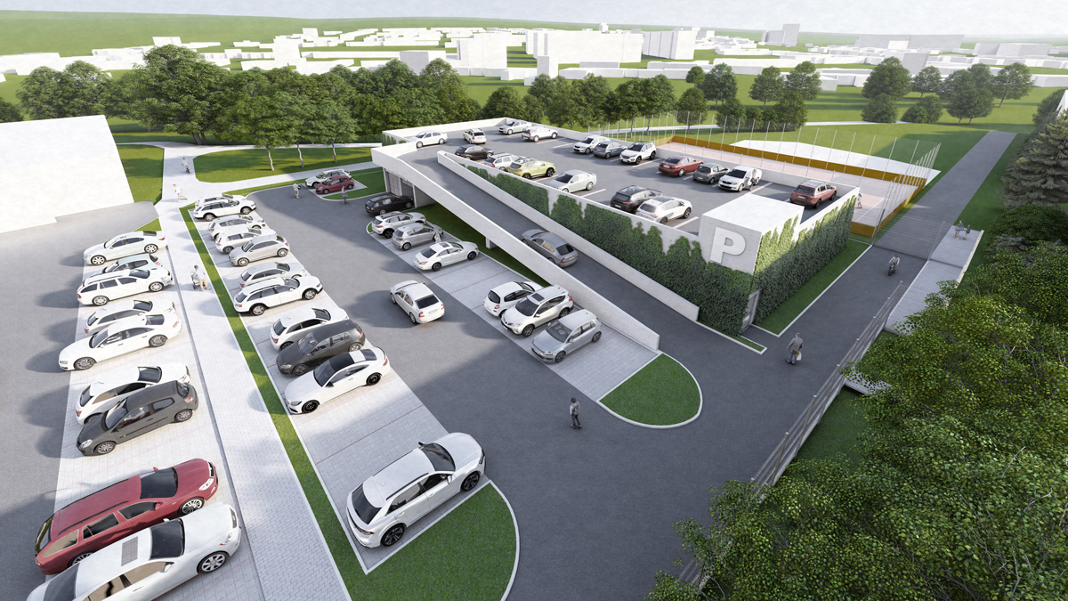 Nová veřejná stání a garážový dům 04