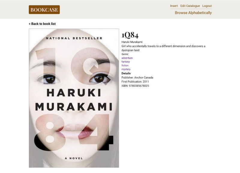 PHP project's book details sections