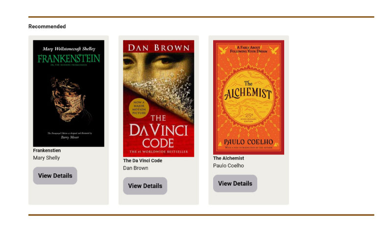 PHP project recommendation section 