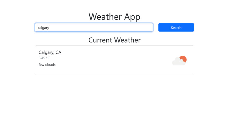 Weather app react project