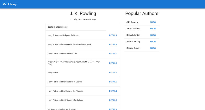 Library API react project