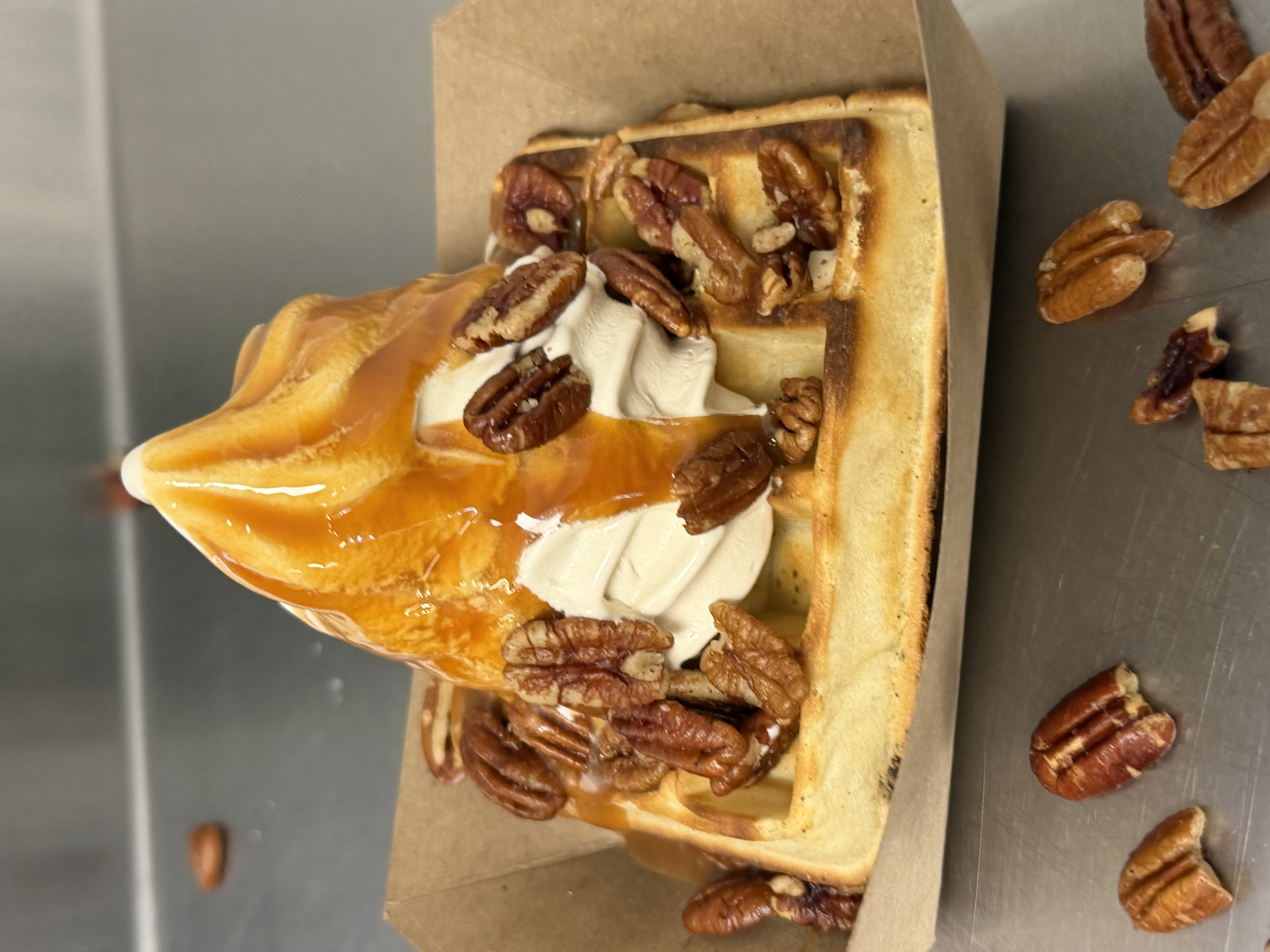 Caramel Maple Pecan Waffle Sundae