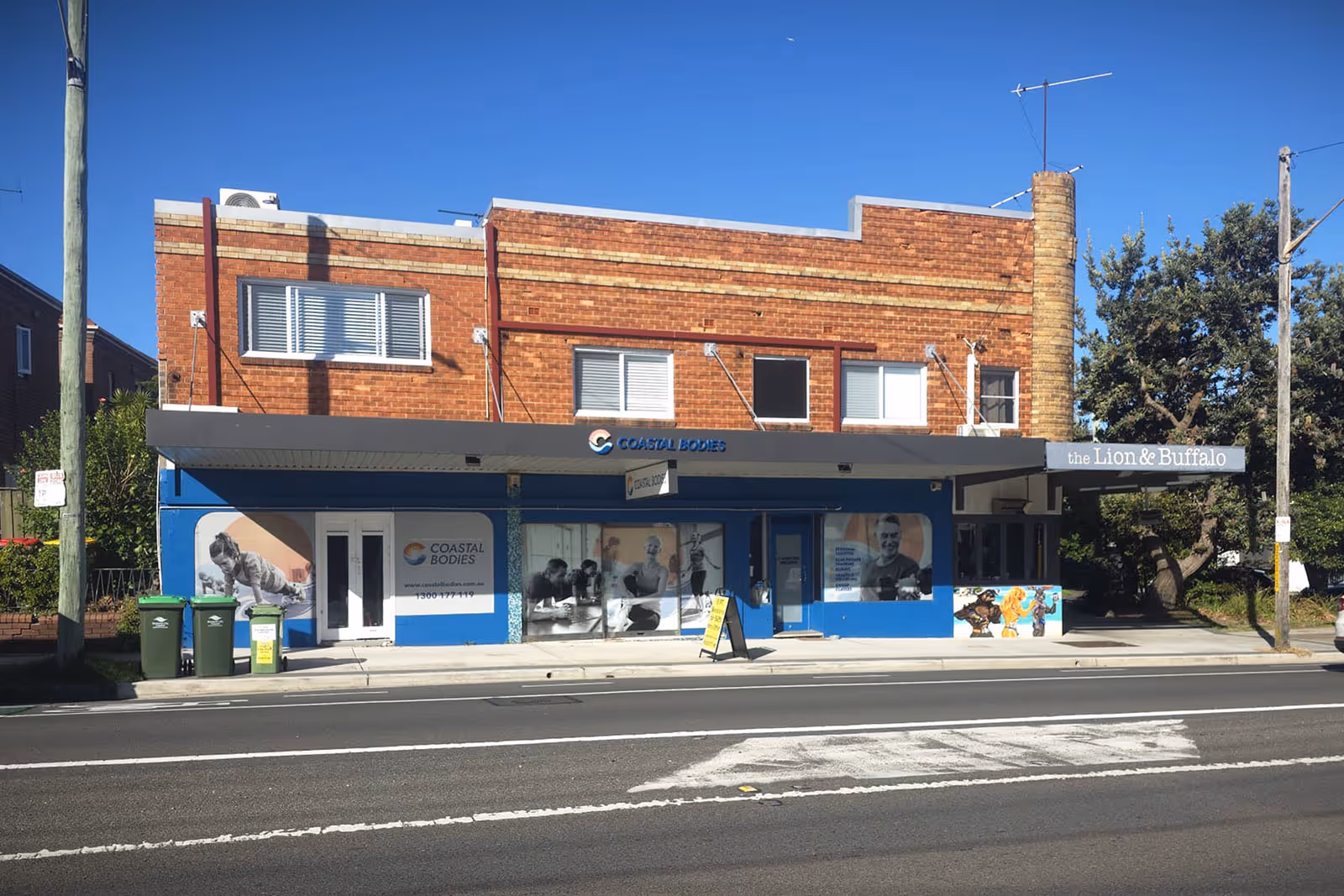 External view from street of Coastal Bodies fitness studio in South Coogee