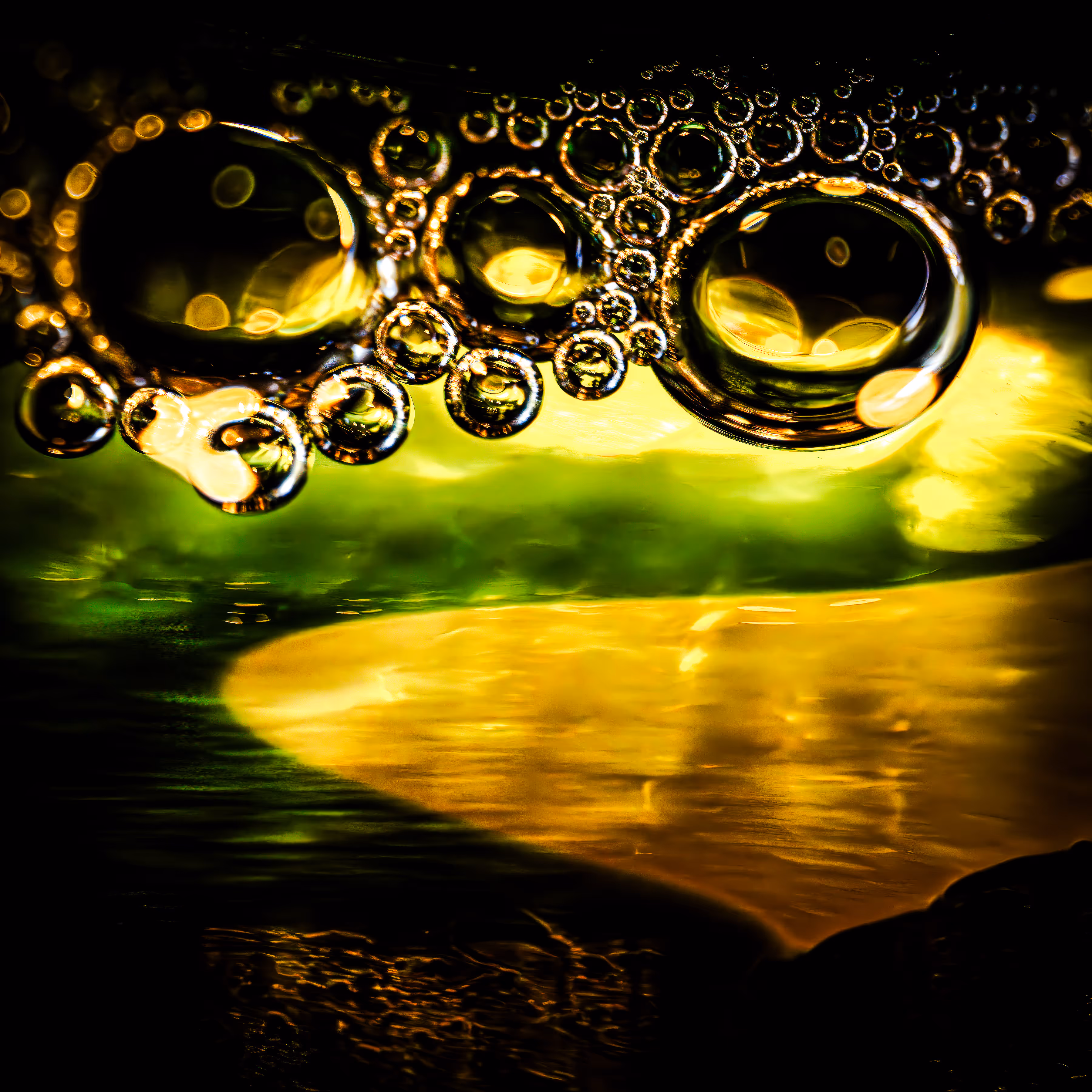 Abstract of soap bubbles