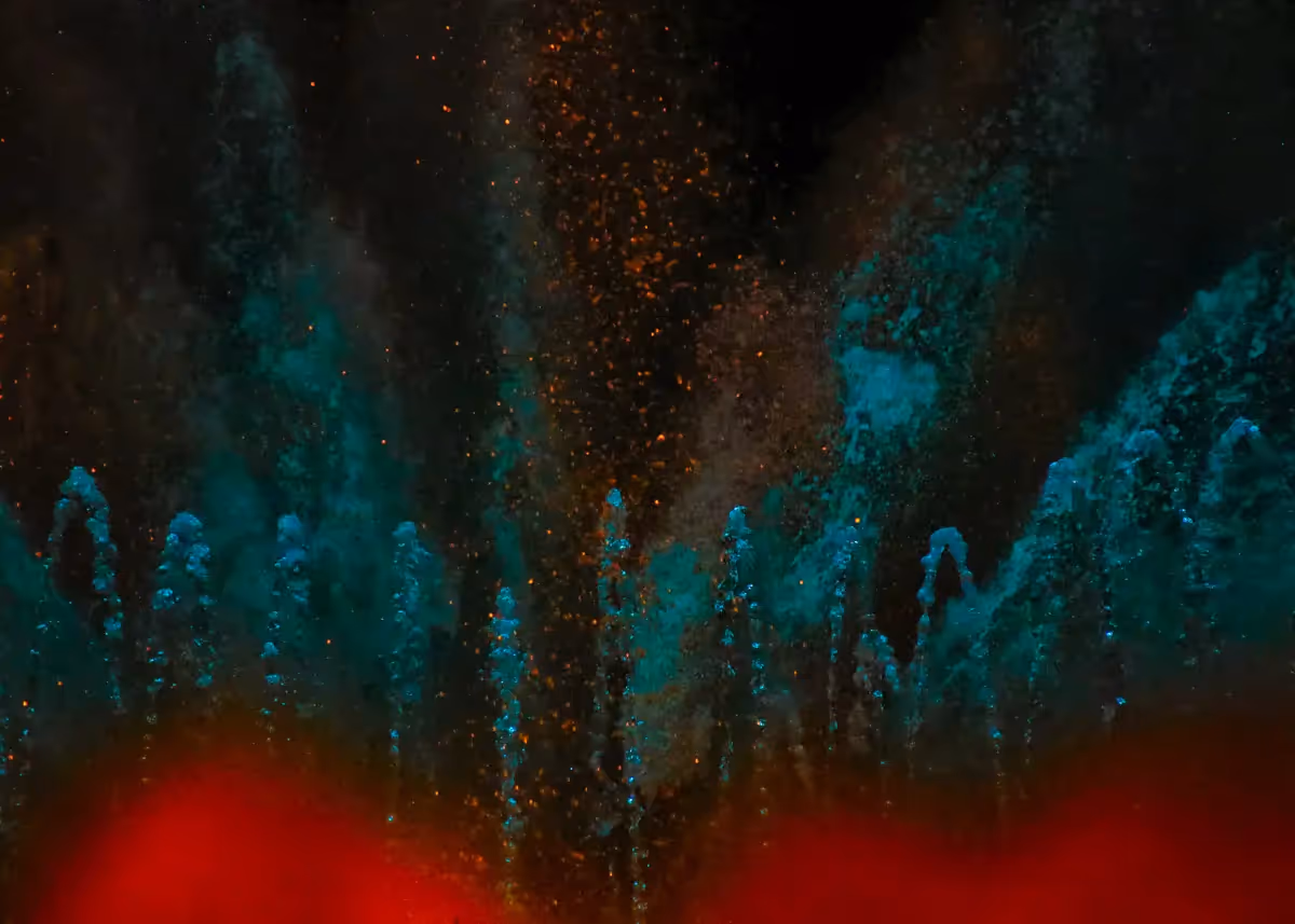 Barcelona, Spain,Magic Fountain of Montjuic: abstract, close up, colorful water patterns