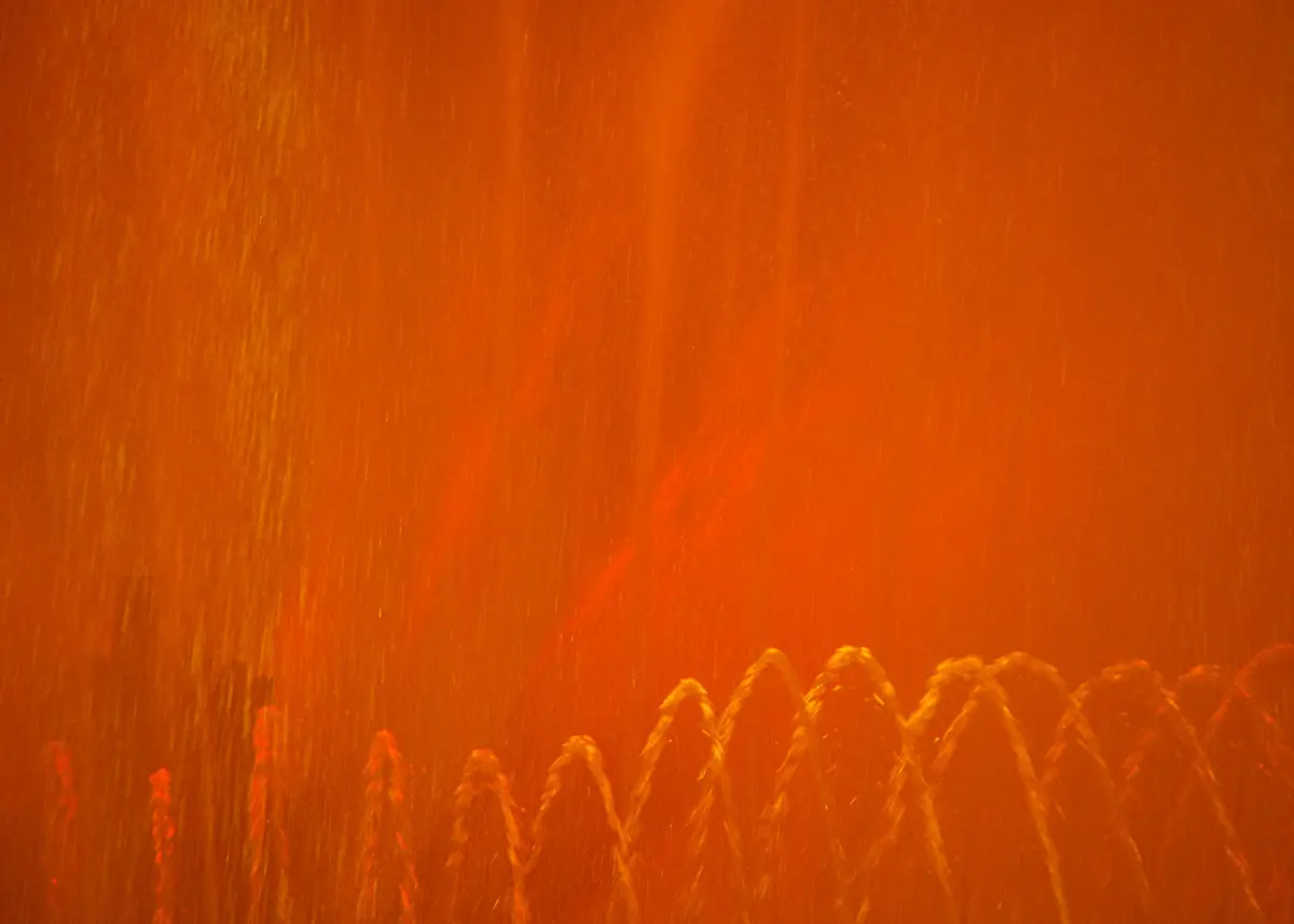 Barcelona, Spain,Magic Fountain of Montjuic: abstract, close up, colorful water patterns
