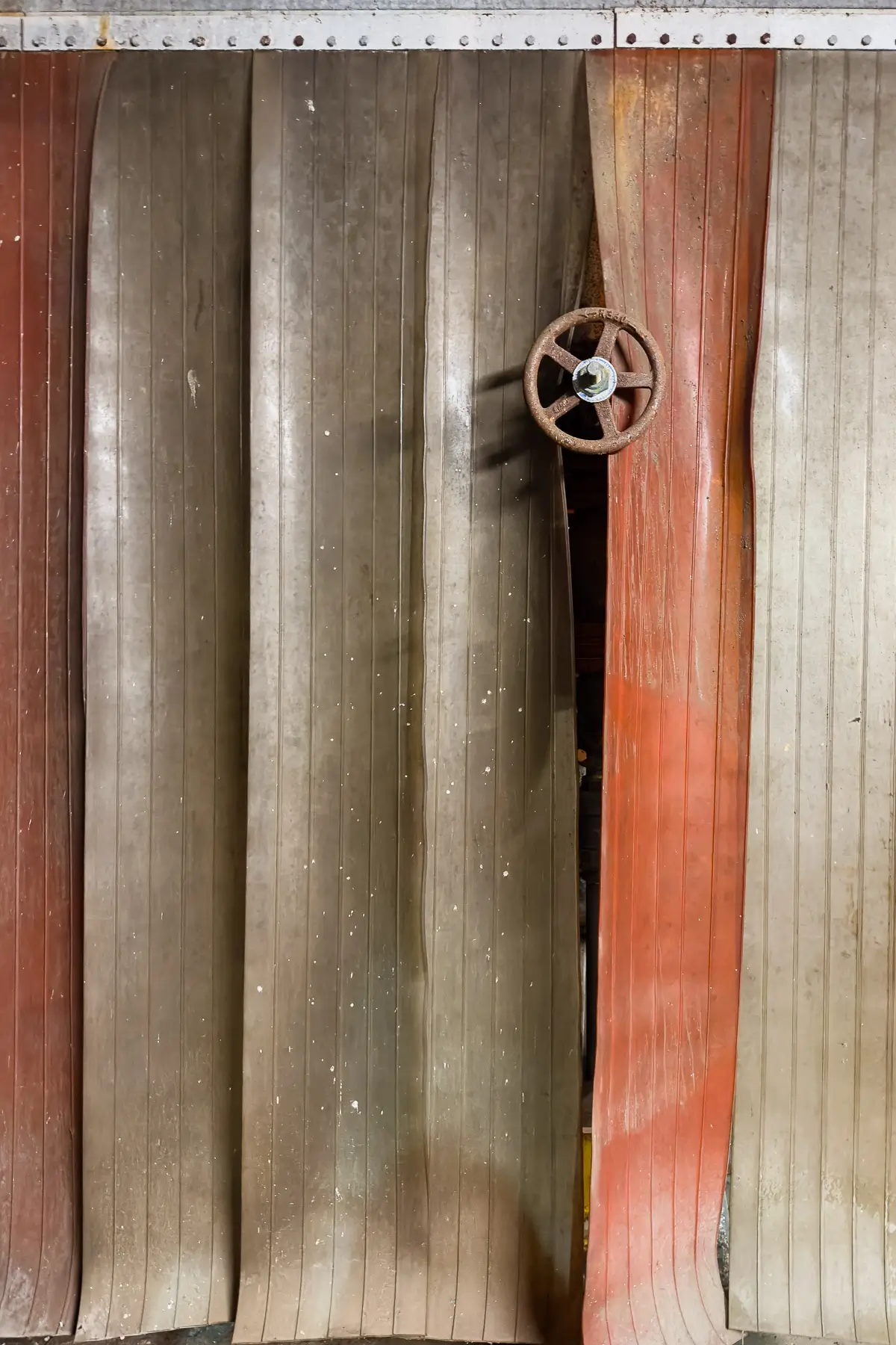 Manresa Island Power Plant: abstact, rust, peeling paint, shadows, light