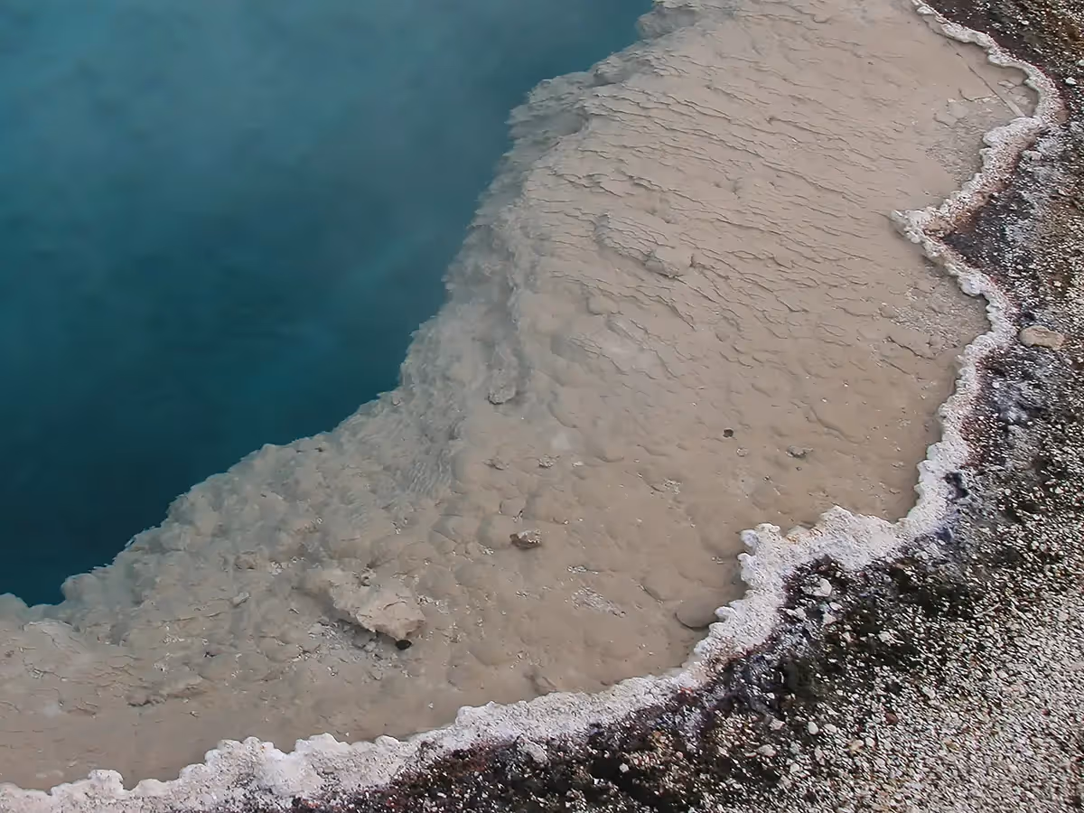Hawaii: view from a helicopter of layers of the ocean floor
