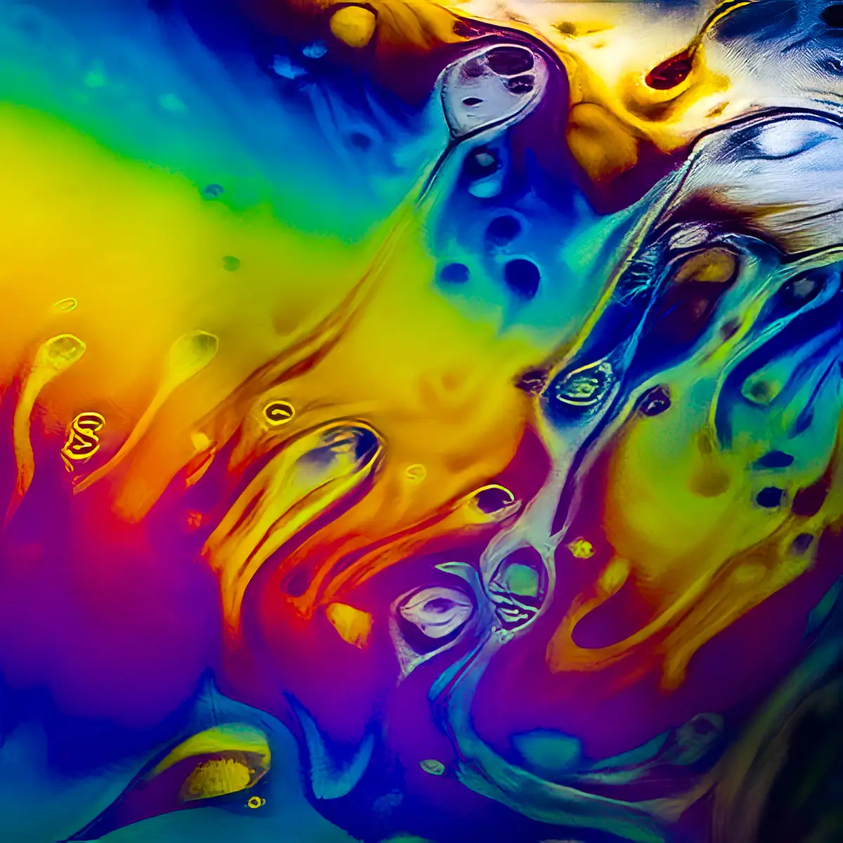 Abstract of soap bubbles