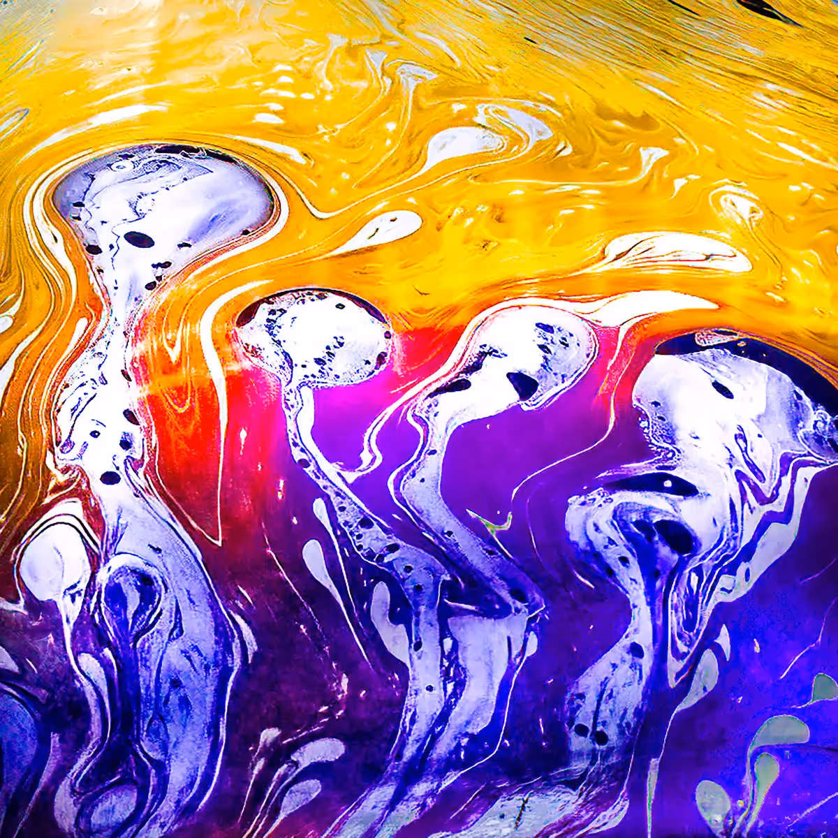 Abstract of soap bubbles