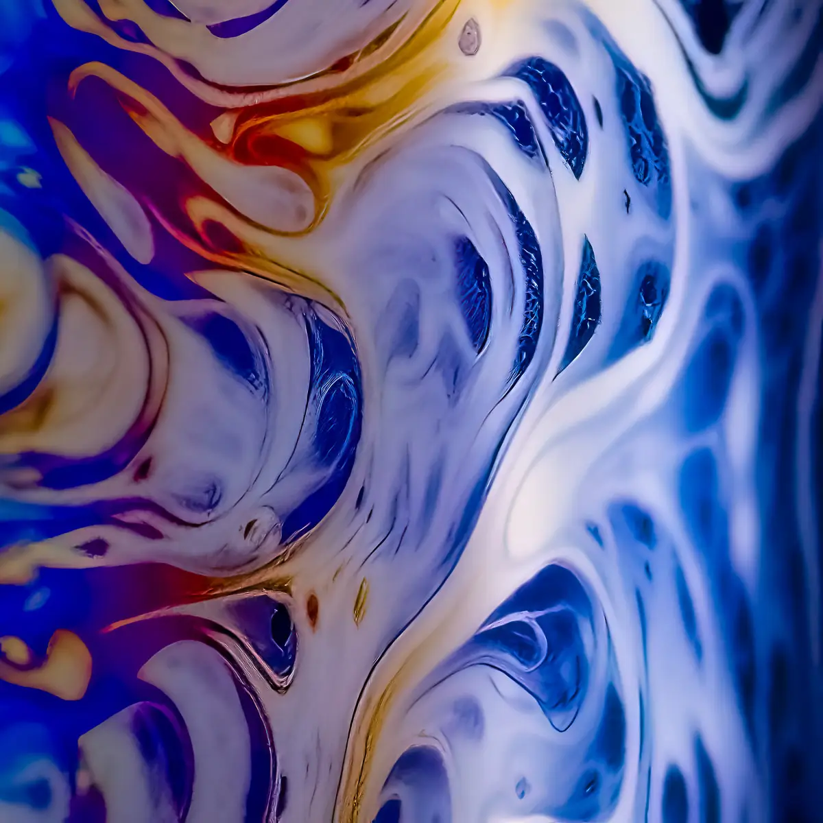 Abstract of soap bubbles