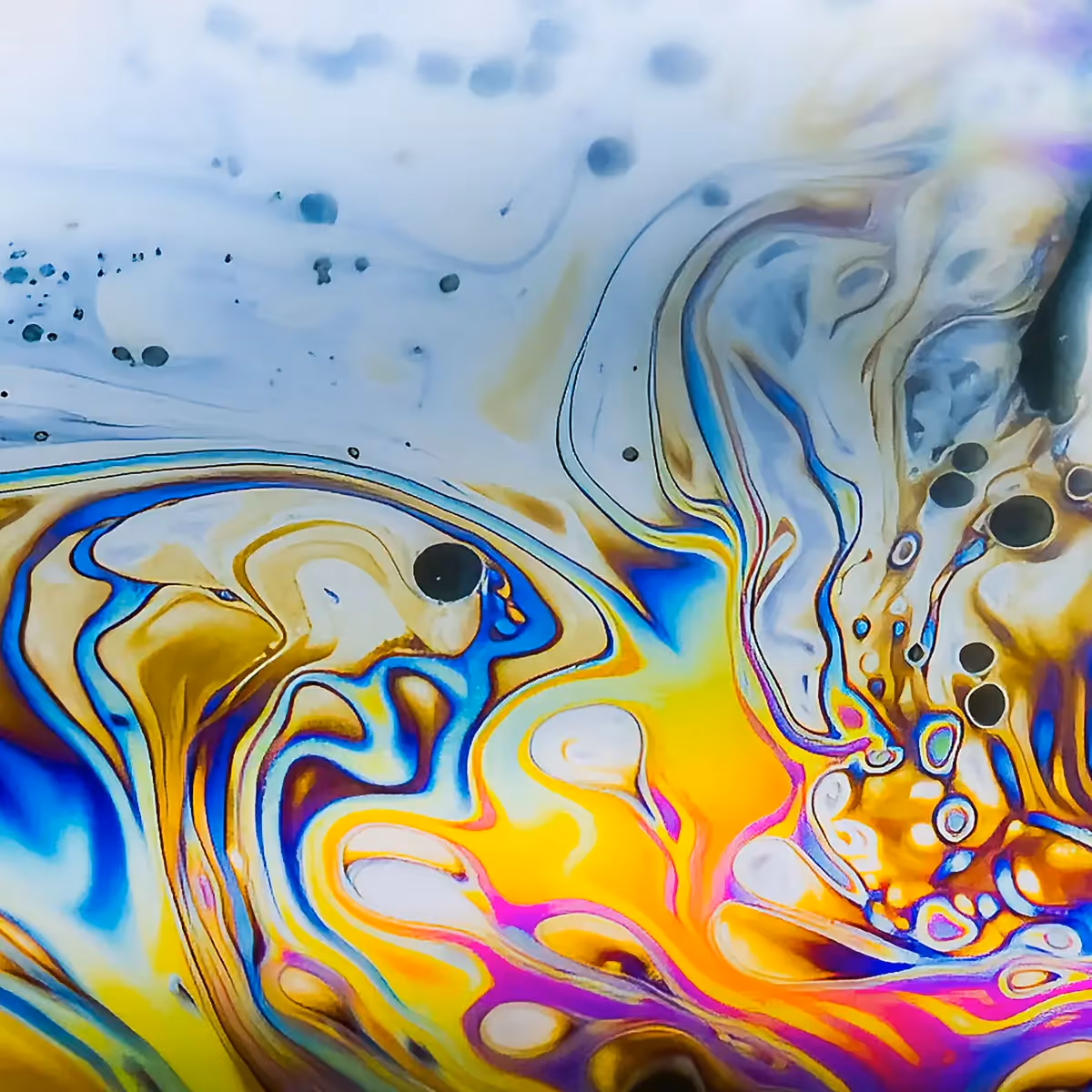 Abstract of soap bubbles