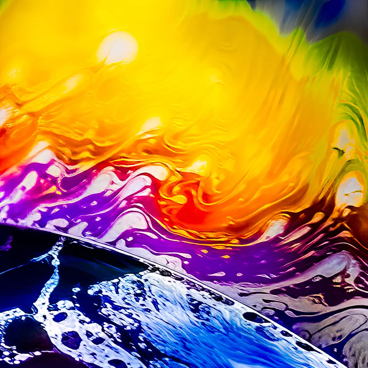 Abstract of soap bubbles