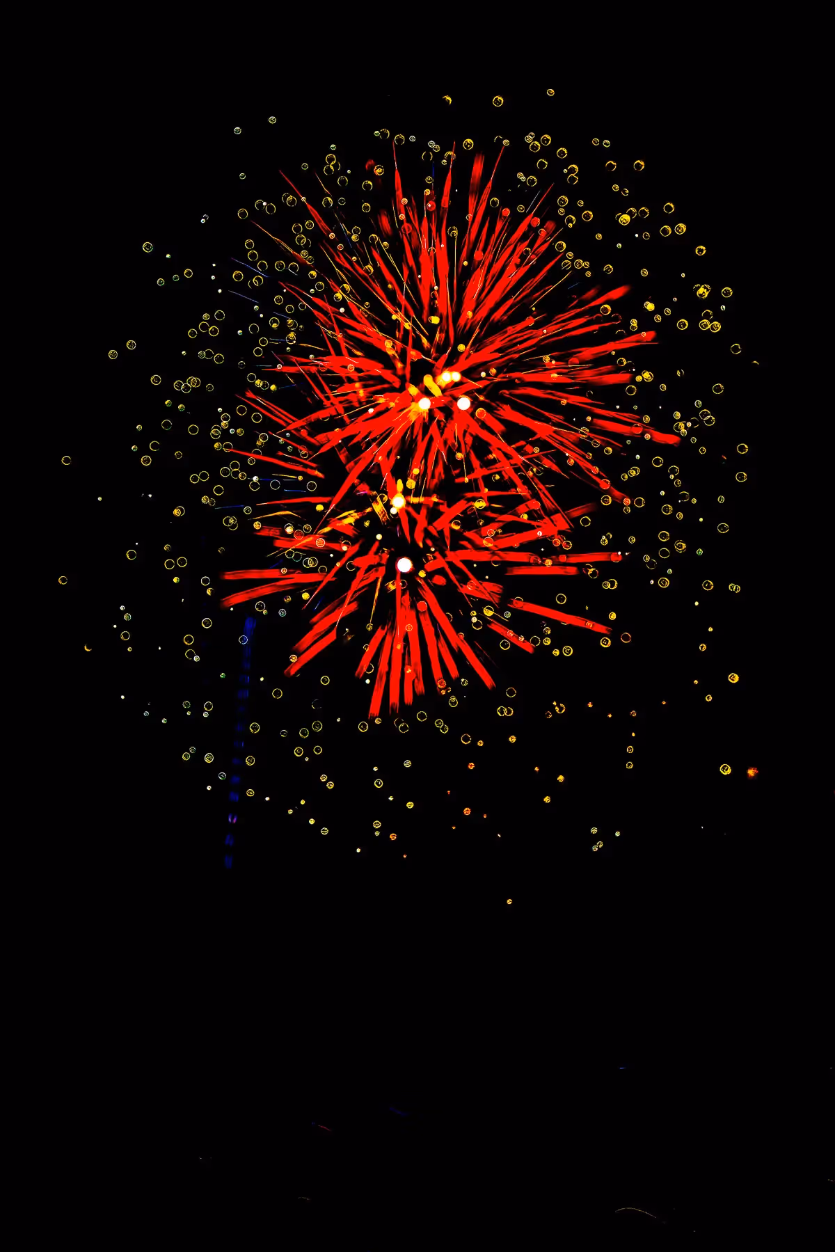 Abstract fireworks: red color flair