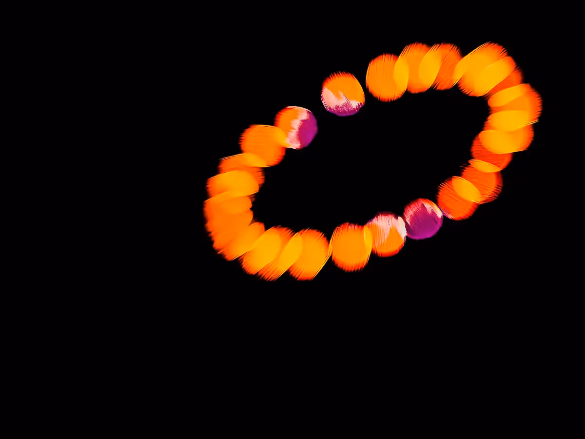 Abstract fireworks: ring of fire