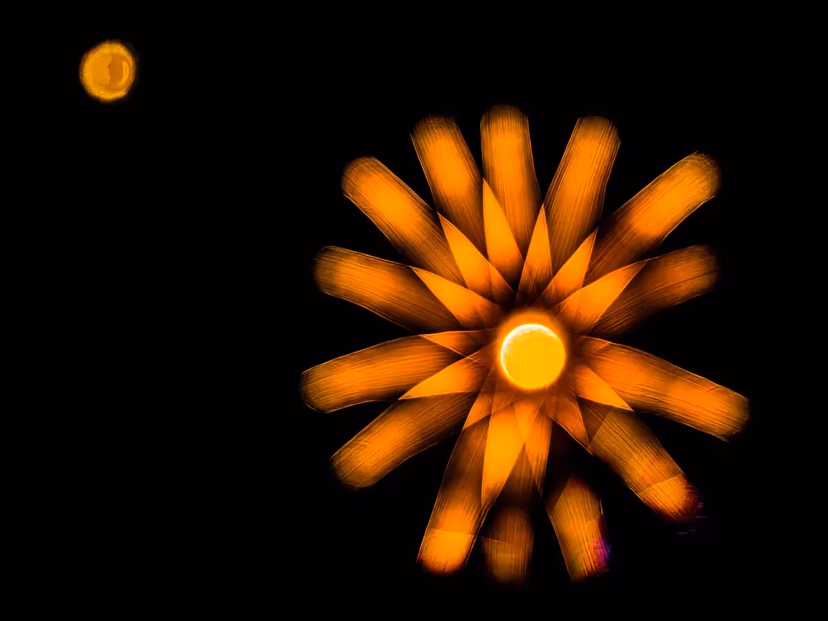 Abstract fireworks: sunburst