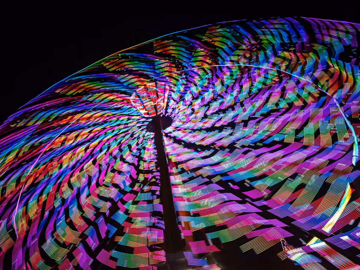 Memorial Day Fair Ferris Wheel blurred