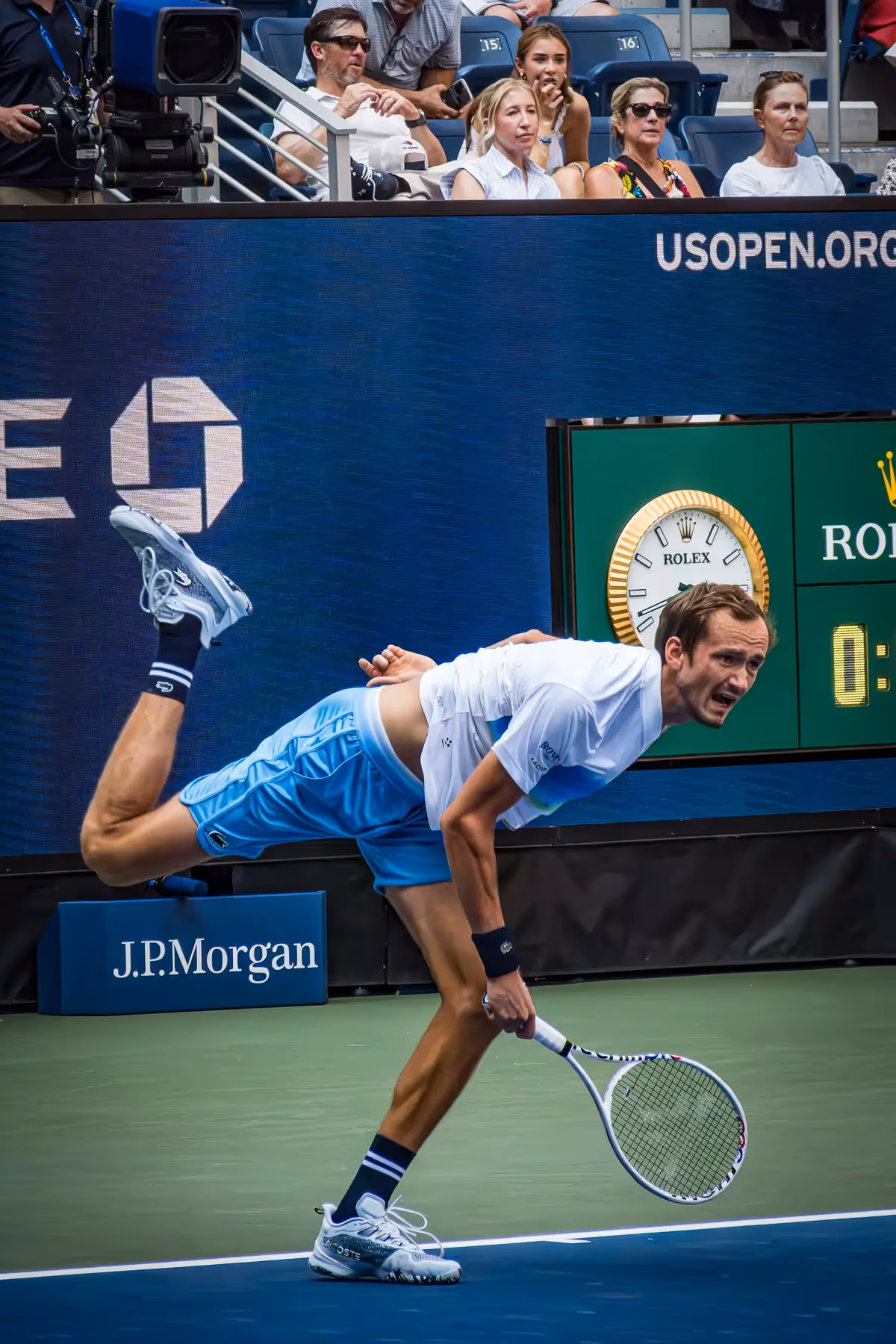 US Open tennis, Flushing NY: Medvedev kick back