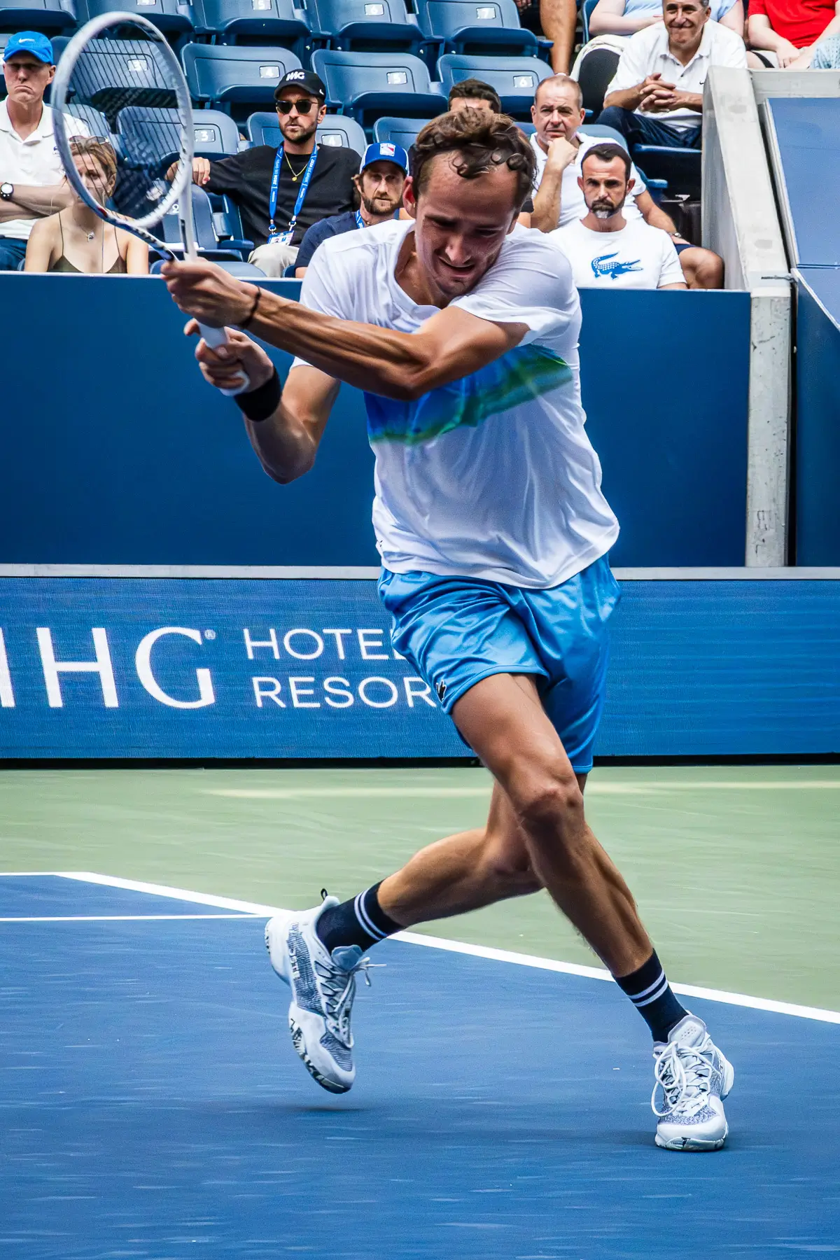 US Open tennis, Flushing NY: Medvedev curtsy