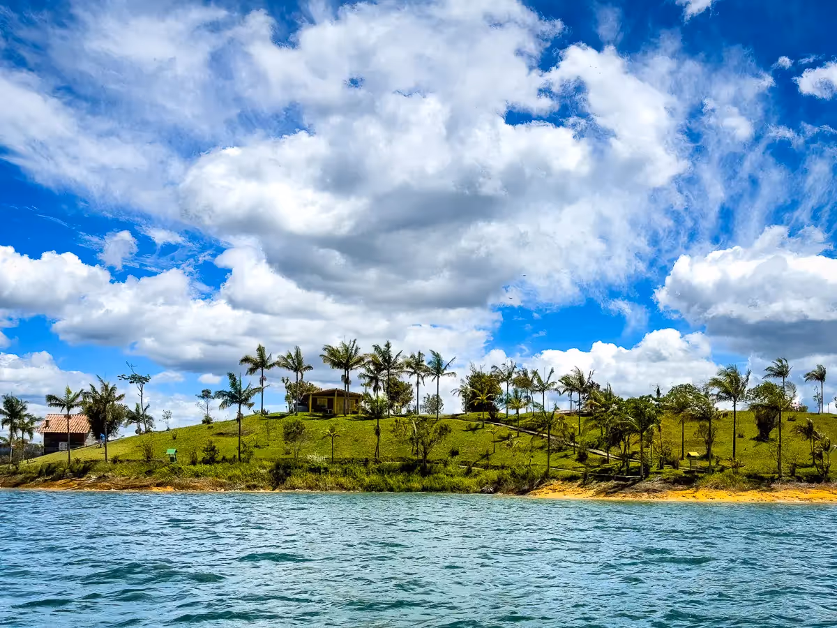 Colombia, island covered in Palm trees