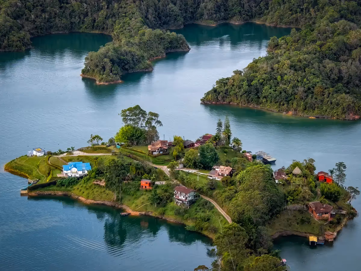 Colombia: Guatape islands in the sea