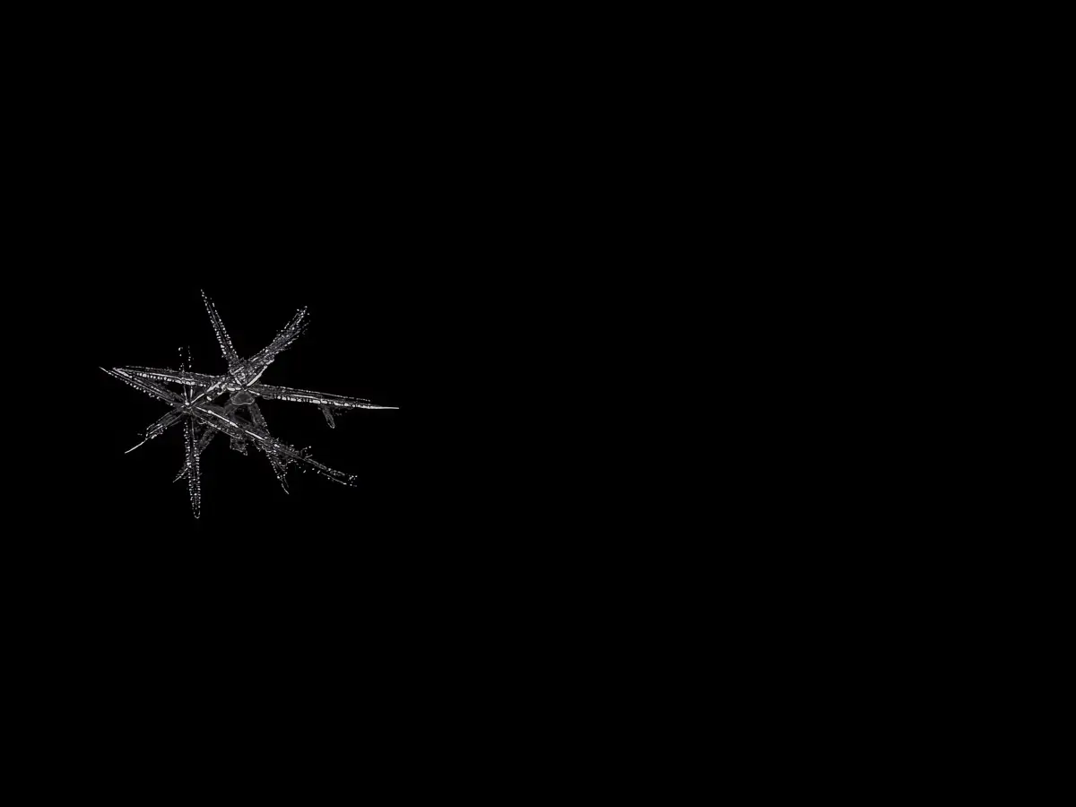 snowflake with straight lines and angles